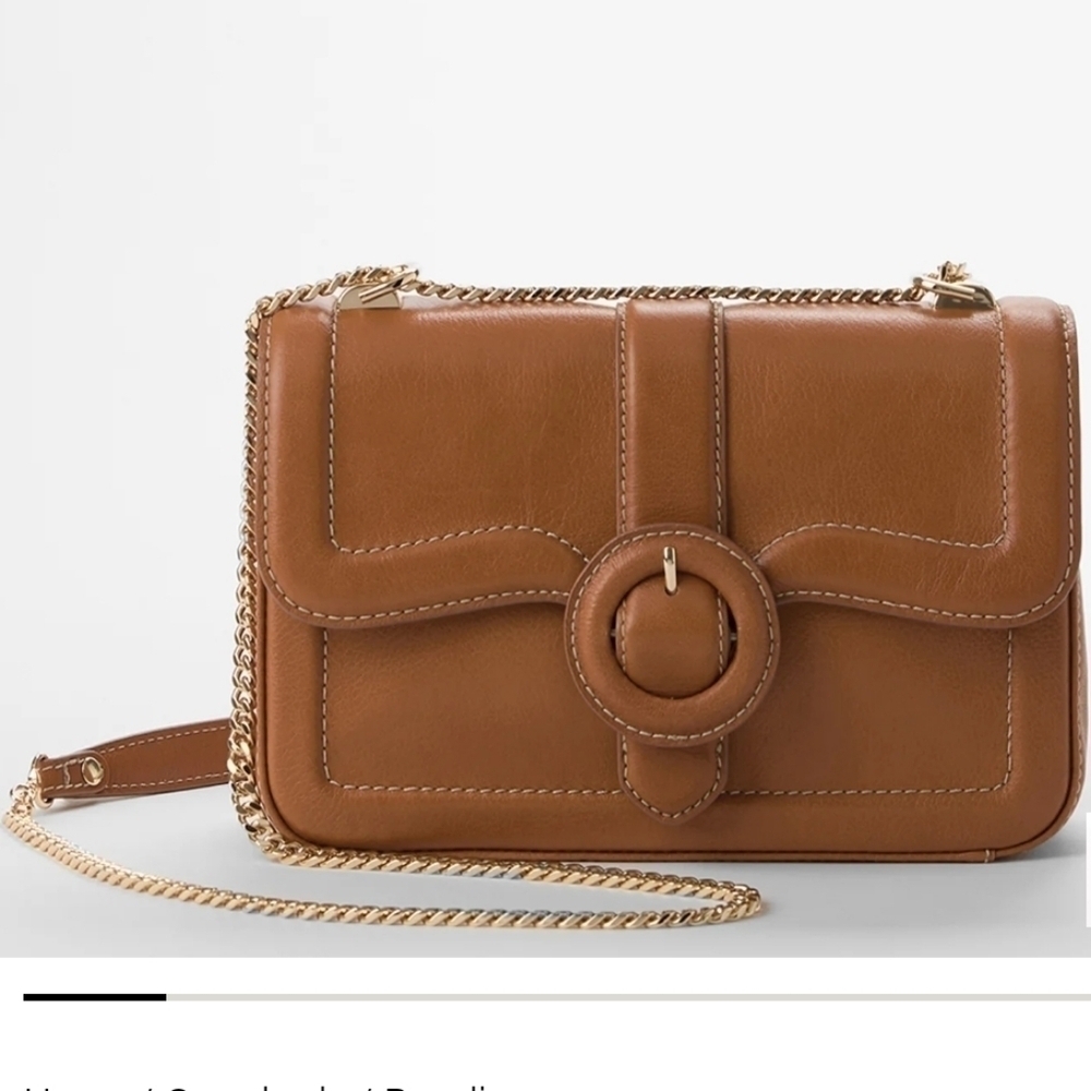 Like New Brahmin Crossbody Rosalie Bag in Color Chesnut
